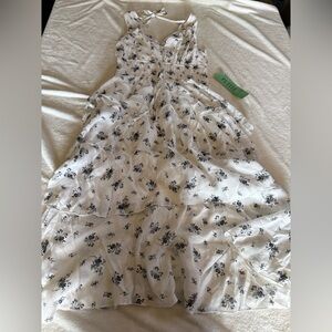 Jgee Bohemian Tiered Dress PS lined Smocking Floral